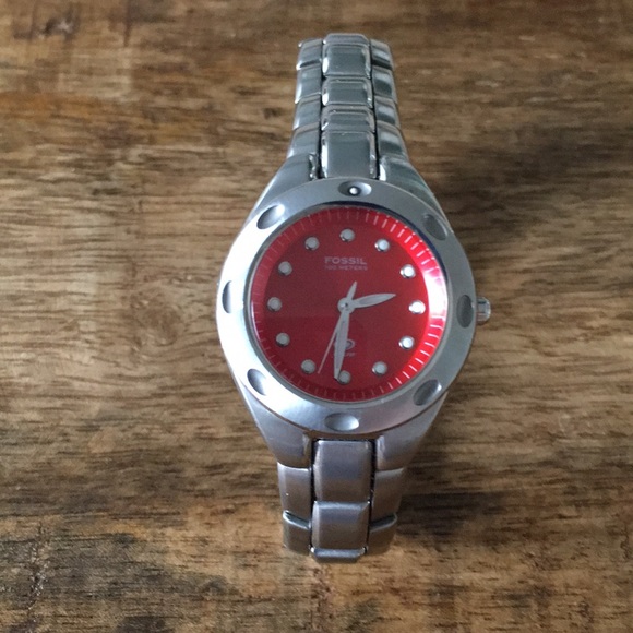 Fossil Blue Watch Red Face Sale, 58 